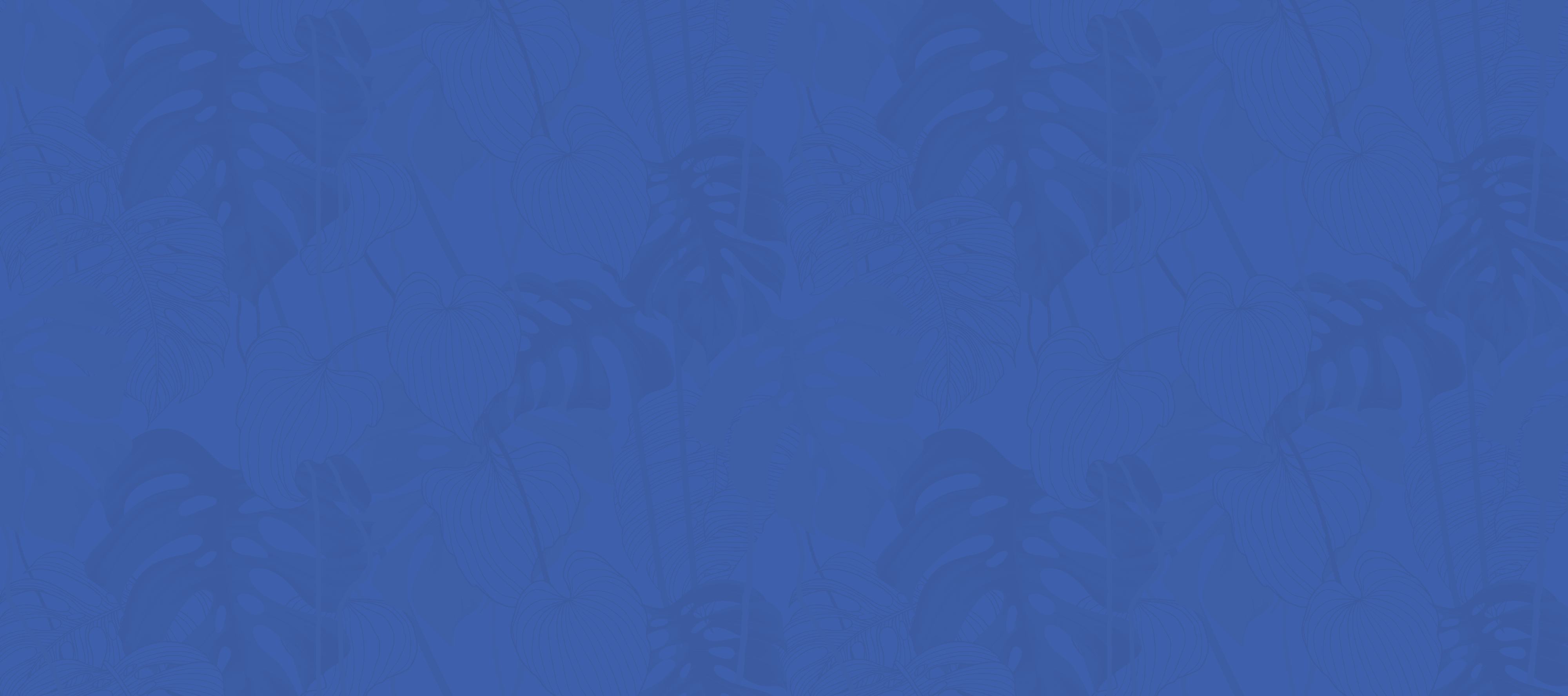 Faded floral pattern over blue background (IMAGE)